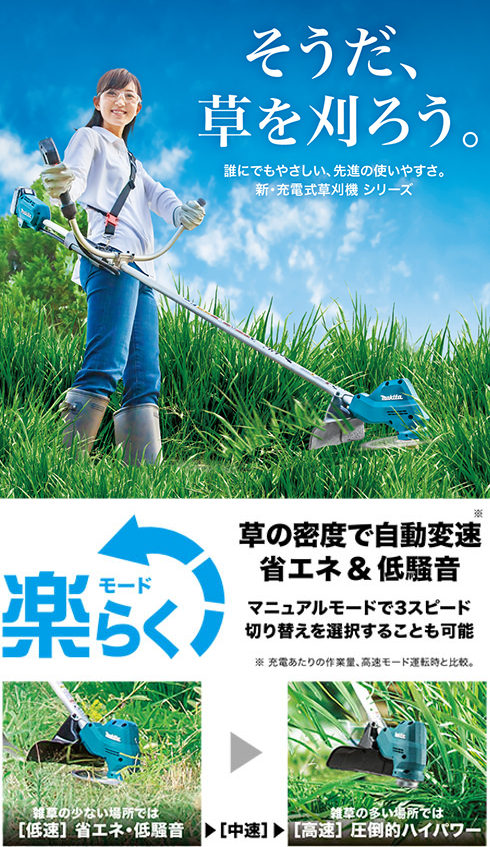 マキタ 18V 3.0Ah充電式草刈機 MUR185UDRF
