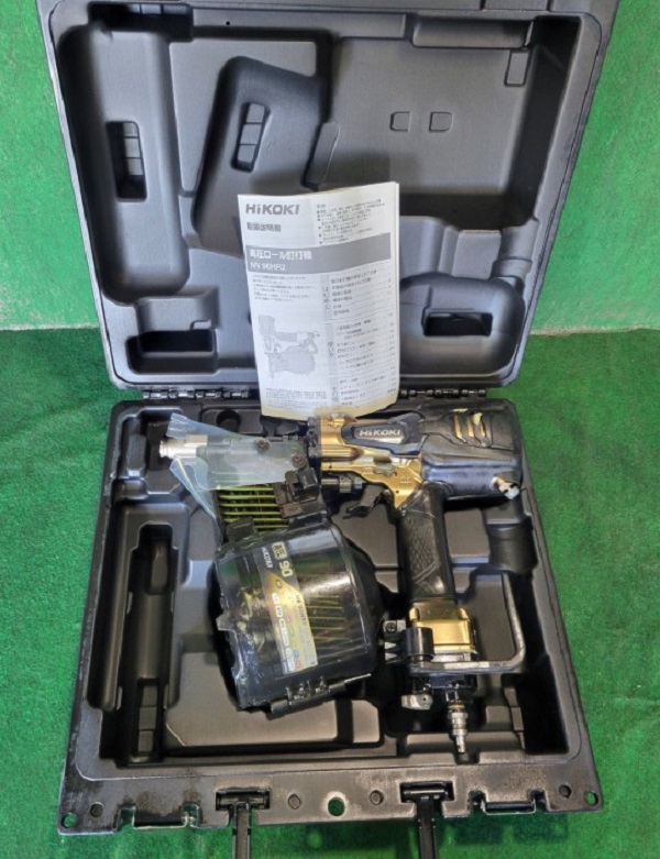 中古　HIKOKI 高圧ロール釘打機　NV90HR2(S) パワー切替機構付