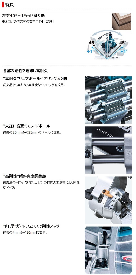 マキタ 18V 165㎜充電式スライドマルノコ LS610DRG/DZ