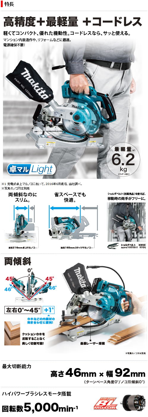 マキタ 18V 165mm充電式卓上マルノコ LS600DRGの通販｜プロの道具館