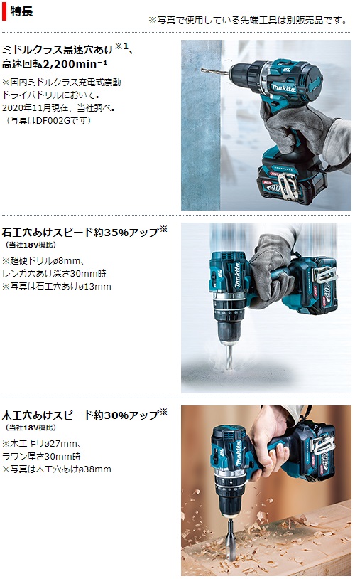 マキタ　40Vmax　充電式震動ドライバドリル　HP002GZ　本体のみ