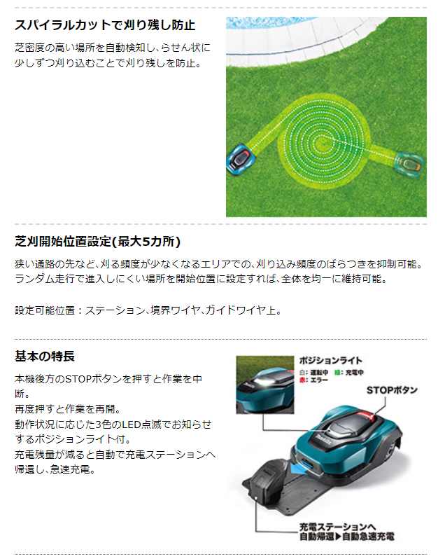 マキタ 【ロボットモア】 充電式ロボット芝刈機 RM350DR