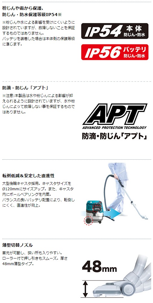マキタ　40Vmax　充電式ドライクリーナ　VC005GZ　8L　乾式専用
