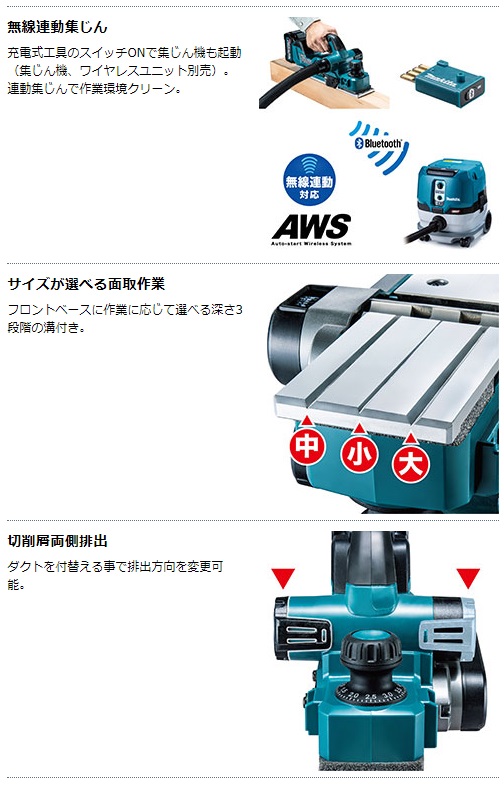 マキタ　40Vmax　充電式カンナ　KP001GZ　本体のみ