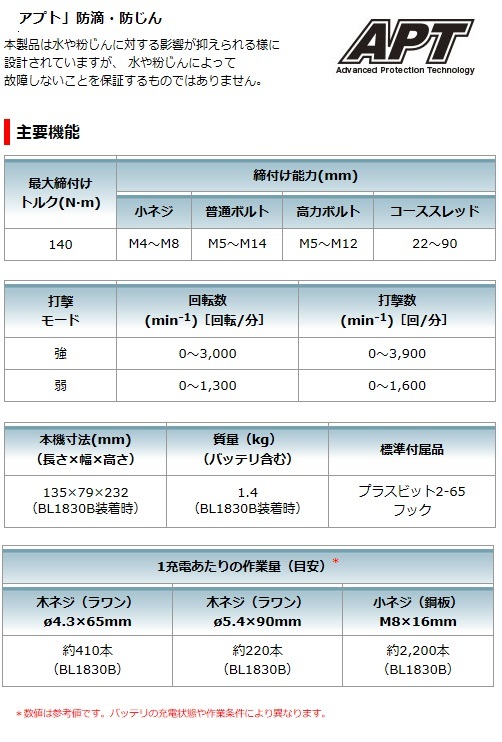 マキタ 14.4V 1.5Ah 充電式インパクトドライバ TD134DSHXの通販 マキタ 14.4V 1.5Ah 充電式インパクトドライバ TD134DSHXの通販