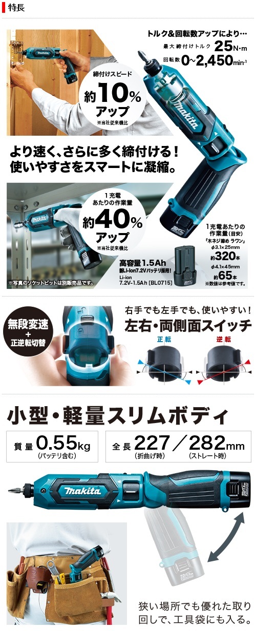 TD022DZO マキタ(Makita) 充電式ペンインパクトドライバ 7.2V www