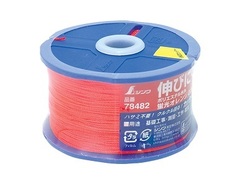 シンワ　ポリエステル水糸 リール巻 太 0.8㎜ 270m 蛍光オレンジ　78482