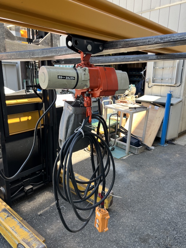 中古　KITO ライトクレーン　HB型　ABUS 240kg H鋼取り付け対応　レール長さ7.8m