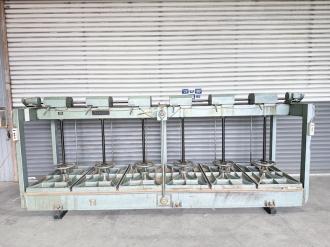 タカギ 木工機械　プレス 4200x1220-6枚盤!　手締め操作もできるプレス　半自動プレス機　4m