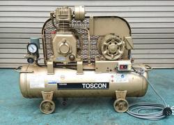 TOSHIBA　中古　エアコンプレッサ 　TOSCON SP10D-7T2　0.75kw 1馬力 給